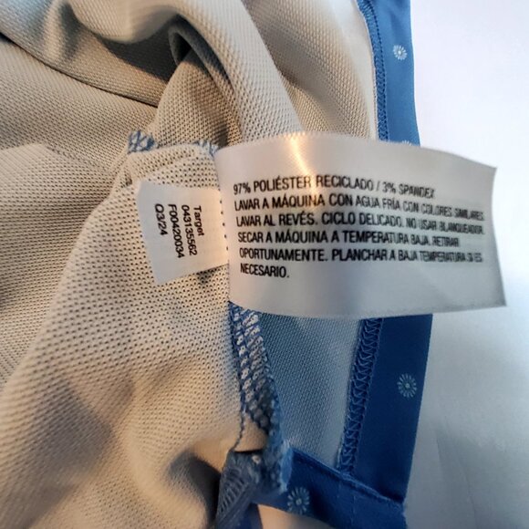 Mens Blue Polka Dot Polo Shirt M Standard Fit By Goodfellow & Co  button closure - Picture 7 of 8